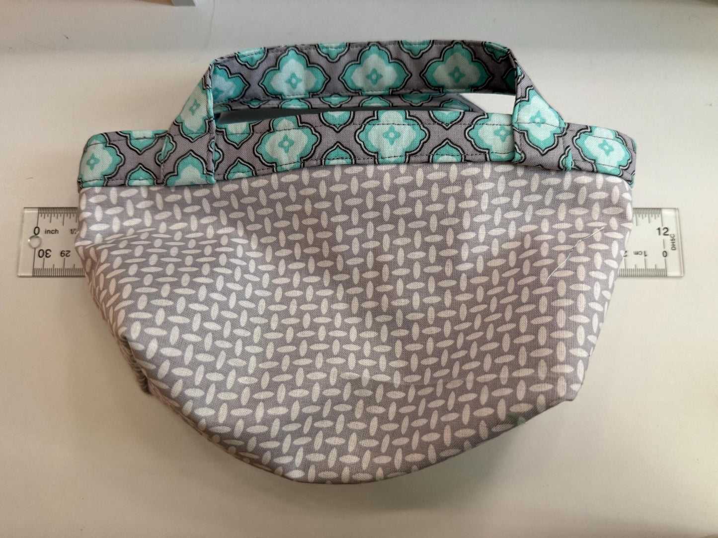 Small Green Multicolor Quilted Tote Bag