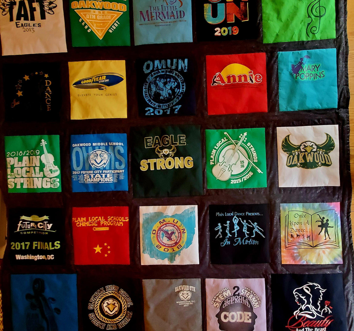 Custom T-Shirt Memory Quilt: Graduation Gift, Retirement Gift