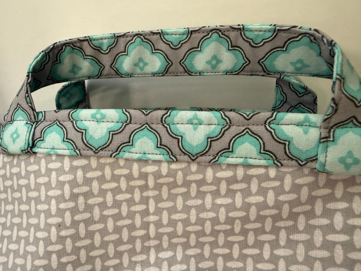 Small Green Multicolor Quilted Tote Bag