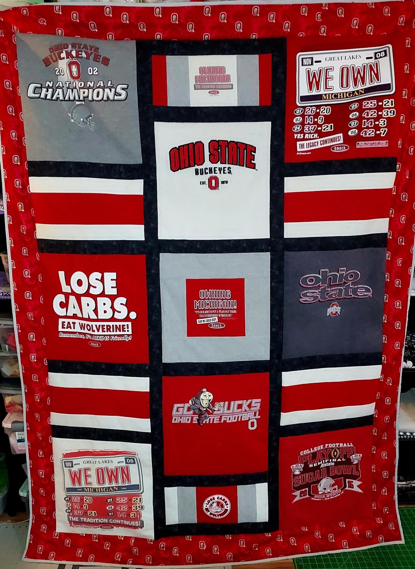 Custom T-Shirt Memory Quilt: Graduation Gift, Retirement Gift